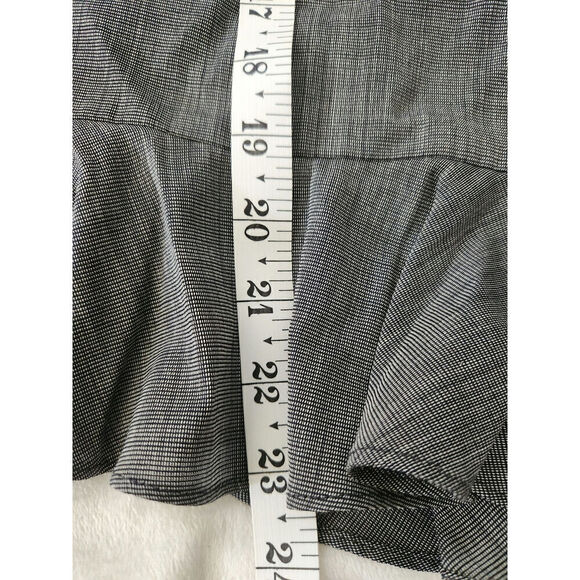 Lafayette 148 wool blend ruffle hem skirt sz 10P back zip career professional - Picture 10 of 10